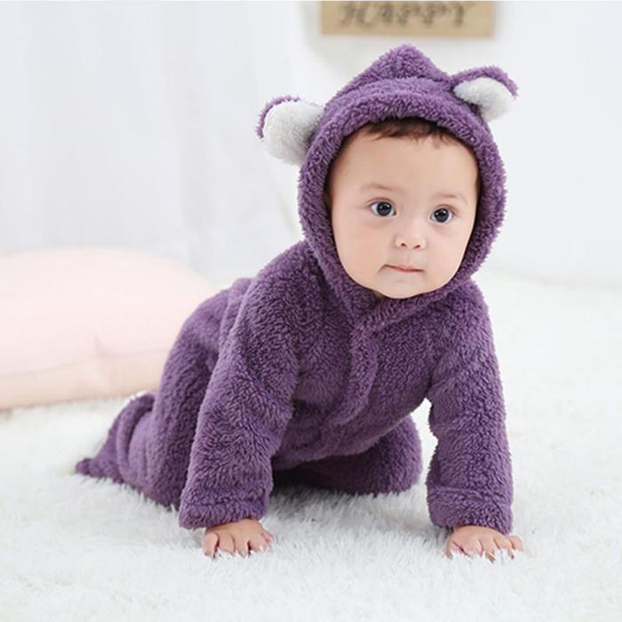 Gosig Teddy-Romper för Baby – Perfekt för Vintern