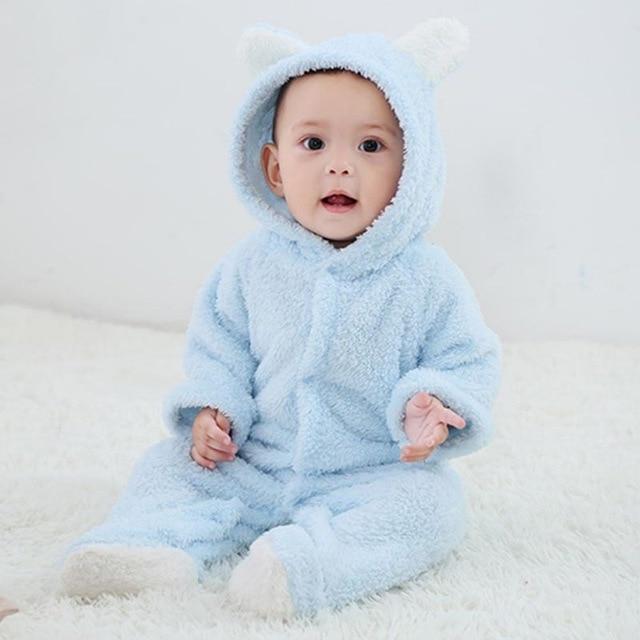 Gosig Teddy-Romper för Baby – Perfekt för Vintern