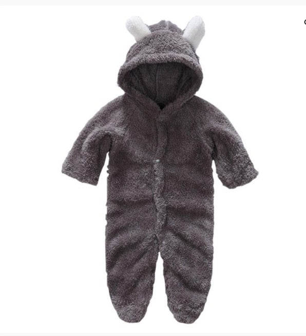 Gosig Teddy-Romper för Baby – Perfekt för Vintern