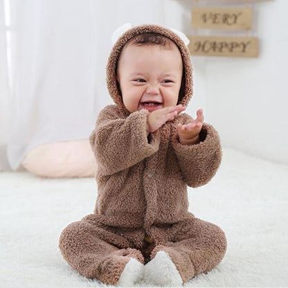 Gosig Teddy-Romper för Baby – Perfekt för Vintern