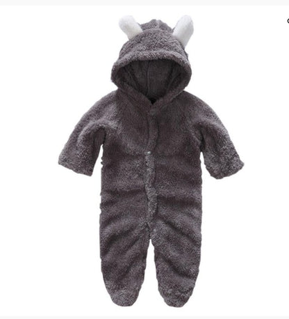 Gosig Teddy-Romper för Baby – Perfekt för Vintern